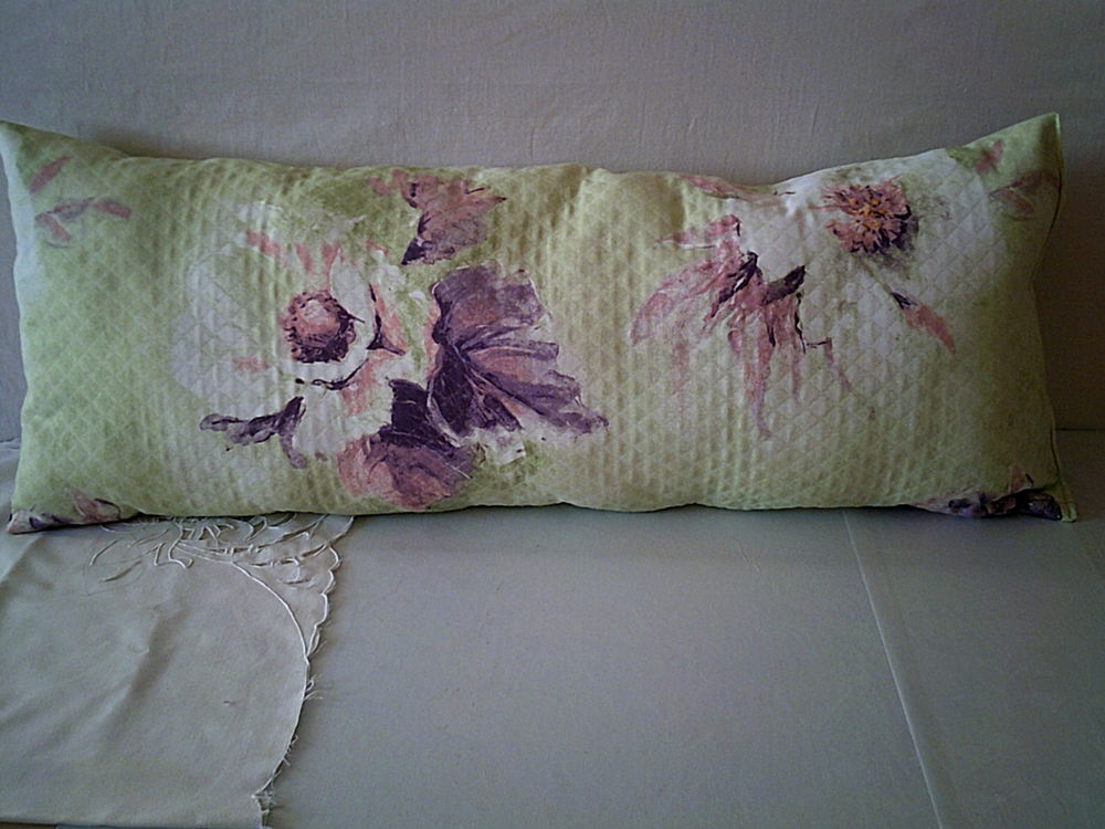 Saisissez le titre de votre obCoussin floral vert d&eacute;gradjet. Décoration