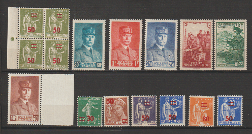 TIMBRES NEUFS** ANNEE 1941
