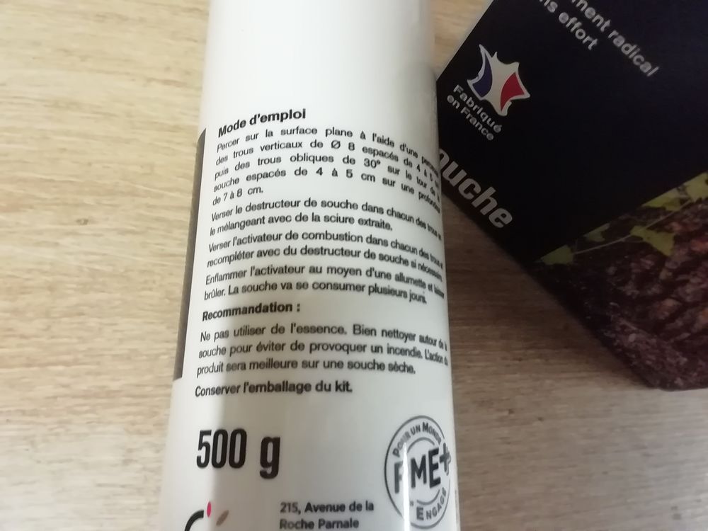 Destructeur de souche neuf, D&eacute;camp Radical Jardin