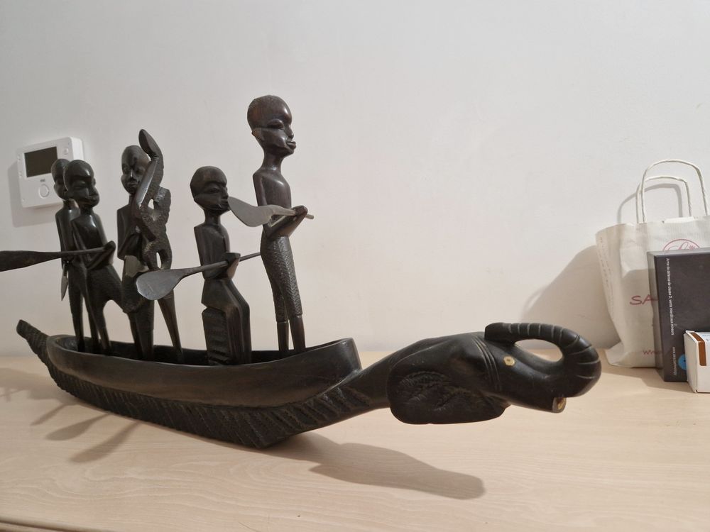 " La Pirogue et ses p&ecirc;cheurs " Décoration