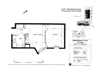  Appartement à louer 2 pièces 34 m² Rouen