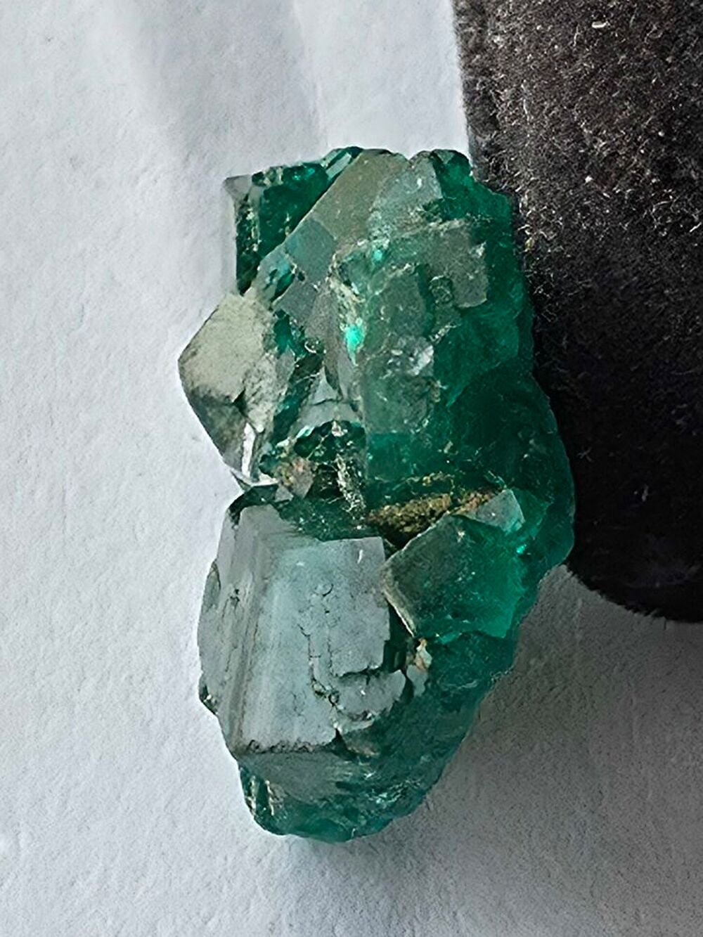 Min&eacute;ral Dioptase Vert Emeraude Authentique-Katanga, RDC 