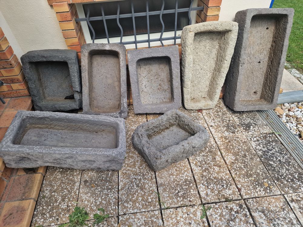 BACS - FA&Ccedil;ONN&Eacute;S dans la PIERRE NATURELLE - NOMBREUX EMPLOIS Jardin