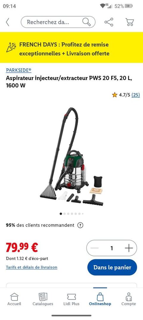 aspirateur injecteur extracteur Parkside neuf 65 Perpignan (66)