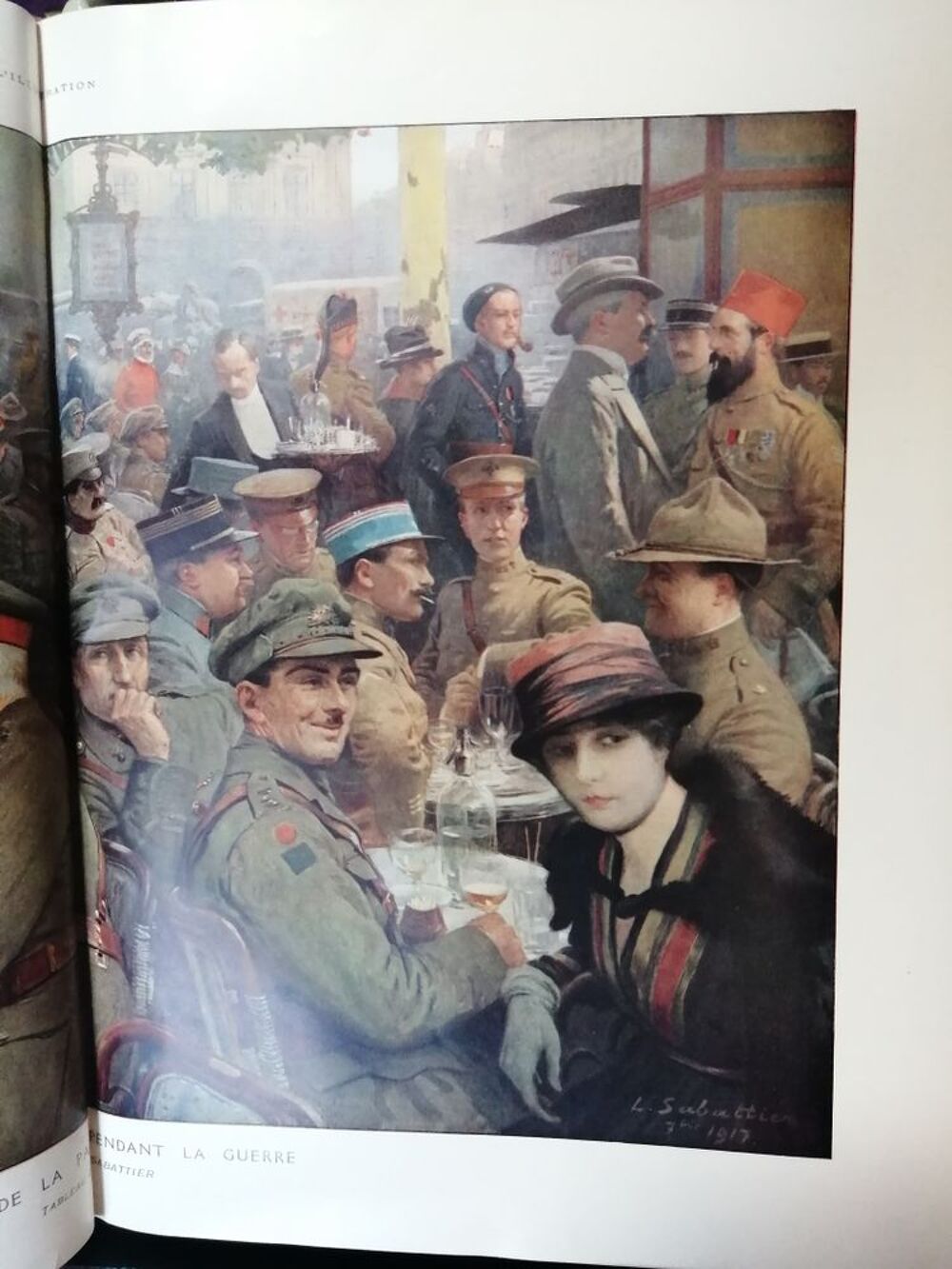 2 livres reli&eacute;s cuir guerre 14 19 