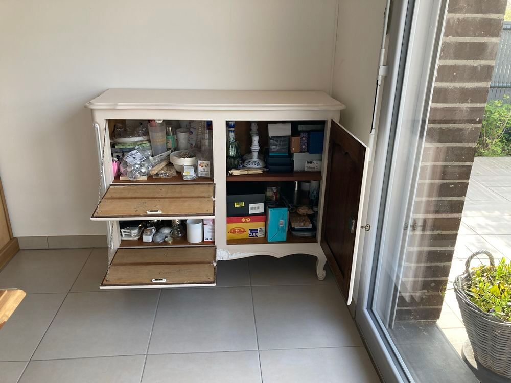 Petit Buffet Ch&ecirc;ne Massif Relook&eacute; Meubles