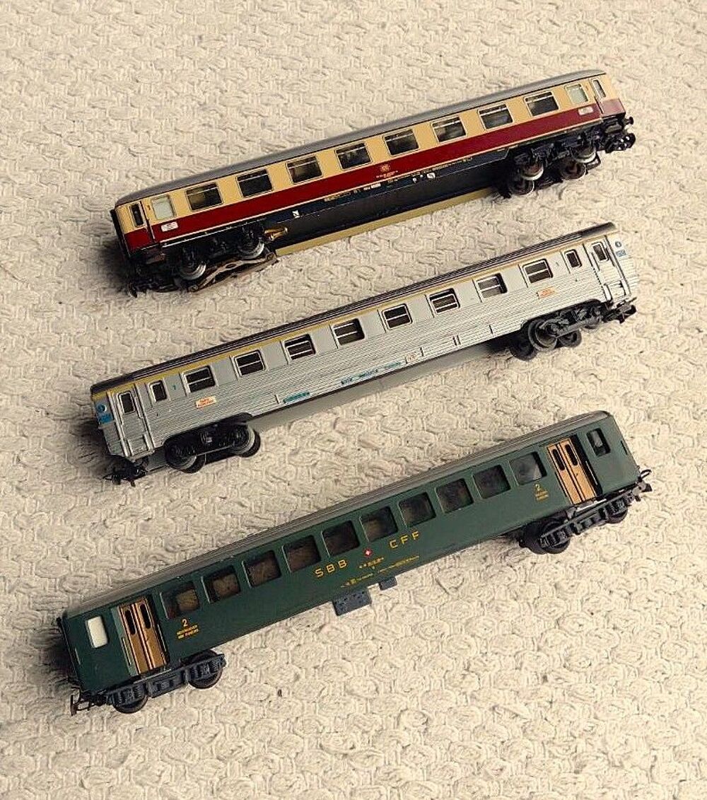 Lot de 3 wagons HO voyageurs M&auml;rklin Jeux / jouets