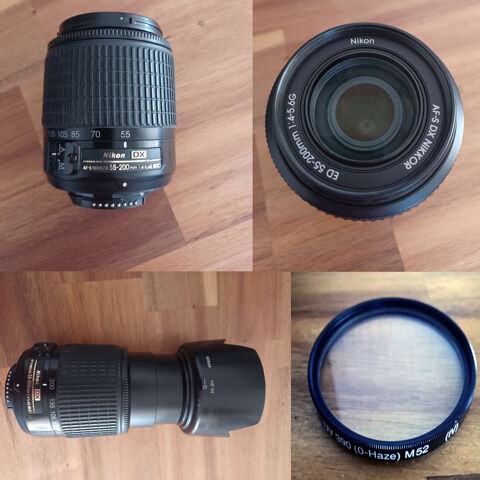 Objectif zoom Nikon Nikkor AF-S DX 55-200 mm f/4-5.6G 60 Bordeaux (33)