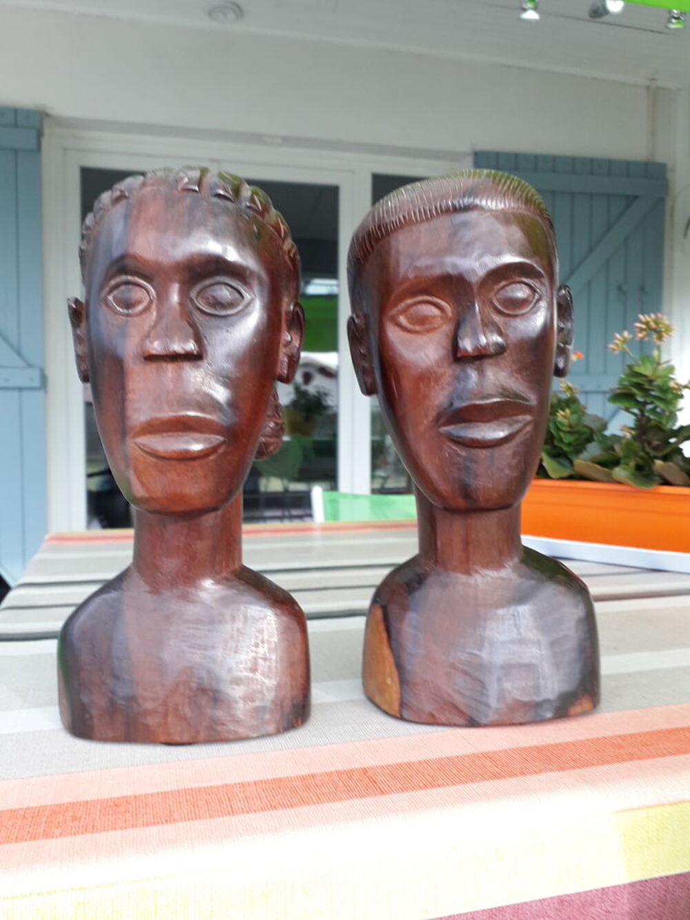 Bustes d'un couple d'Africain Décoration