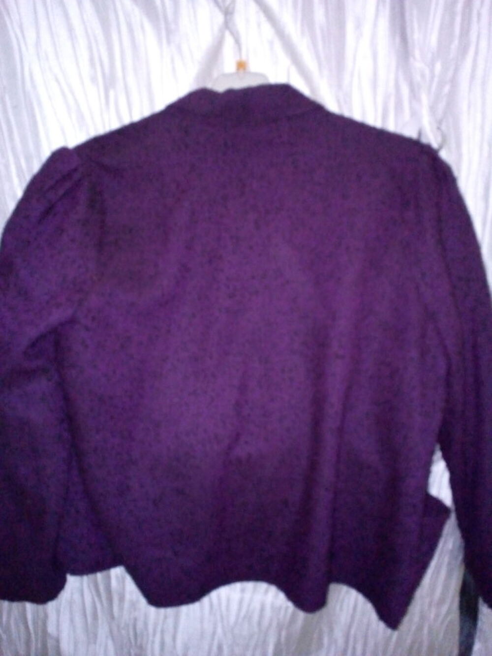 Veste velours bordeaux &agrave; petits pois noirs de taille 40 Vêtements