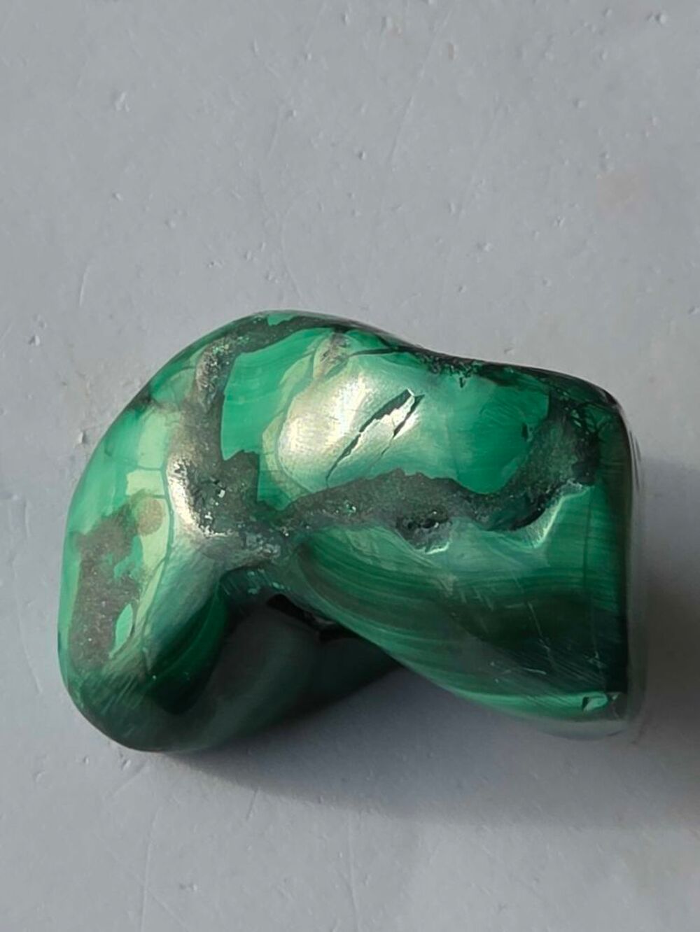 Pierre de Malachite Naturelle-Bloc de Malachite Intense de Collection 