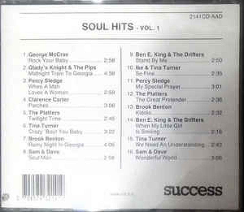 cd Soul Hits - Vol. 1(tres bon etat ) CD et vinyles