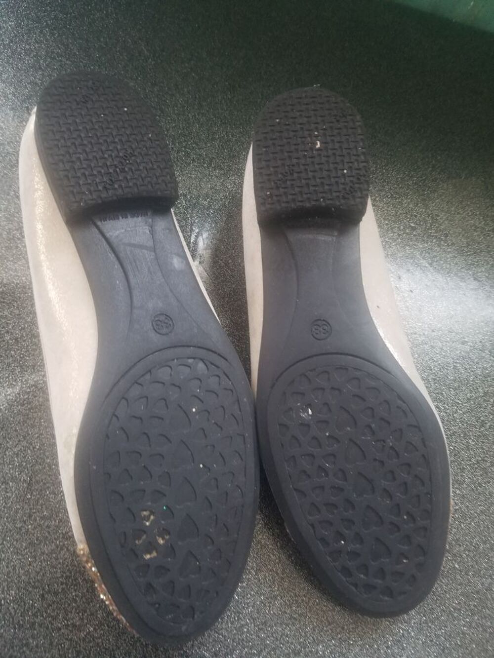 Ballerine femme beige dor&eacute;e Chaussures