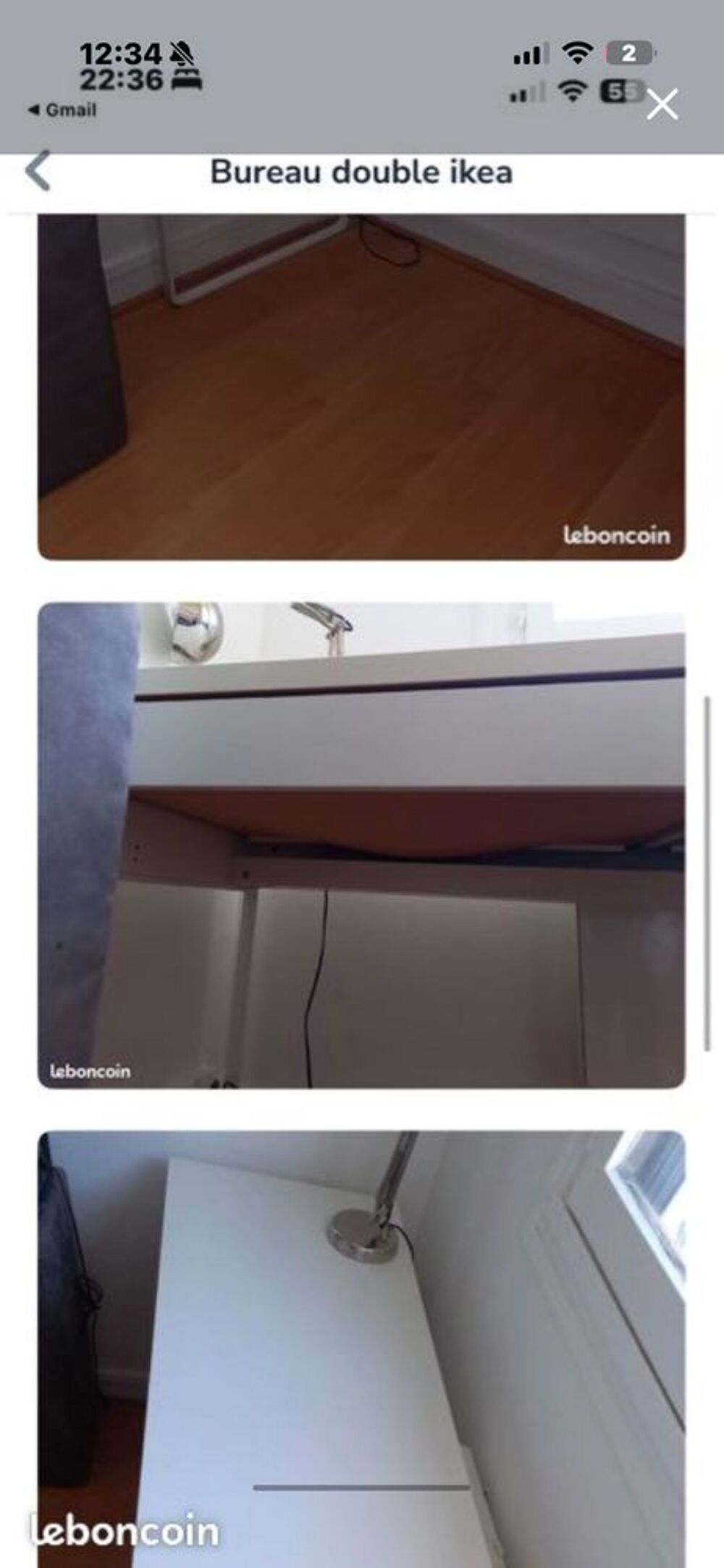 bureau double IKEA Meubles