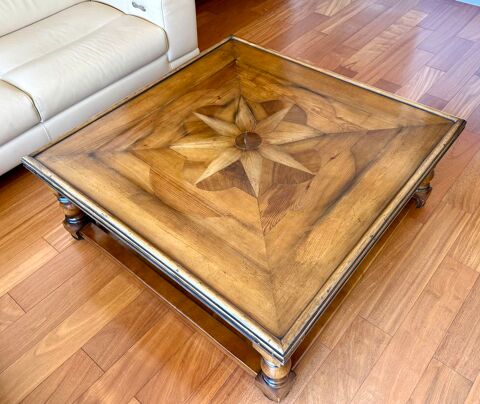 Table basse carr�e Roche et Bobois avec marqueterie 110 cm 290 La Rochelle (17)