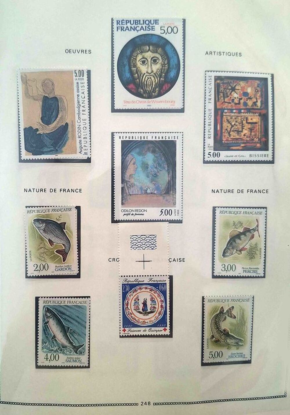 S&eacute;rie de timbres de collection de France F9 