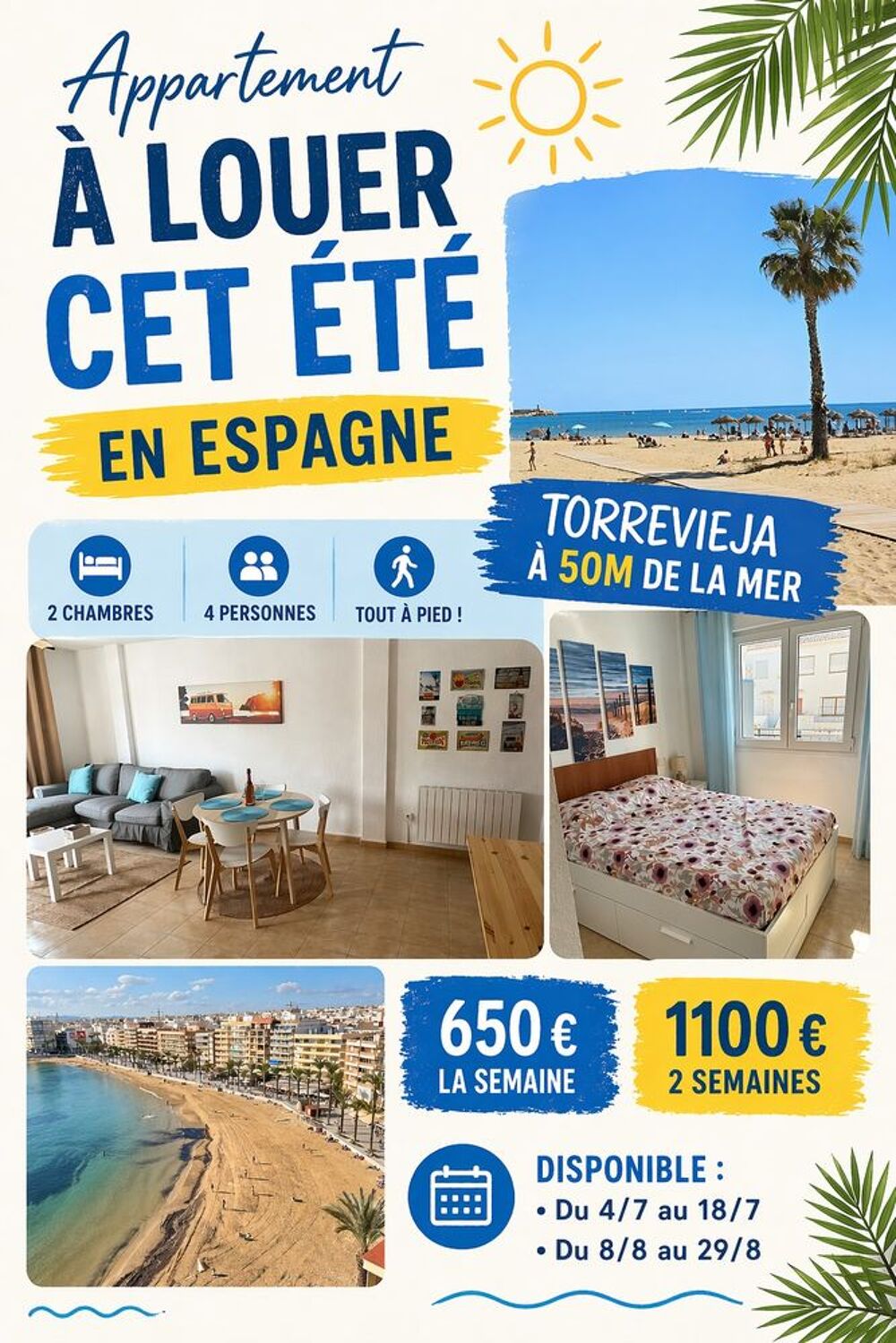   App 2 CH, bord de mer Torrevieja Costa Blanca Espagne, 03185