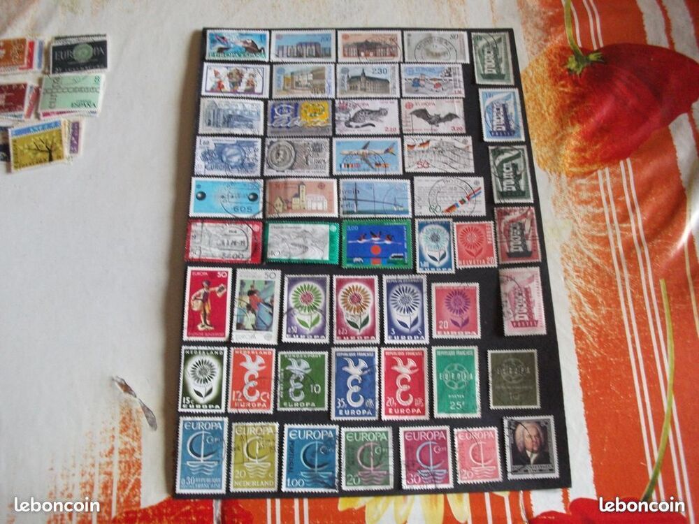 Lot de 166 Timbres diff&eacute;rents et oblit&eacute;r&eacute;s de France EUROPA
