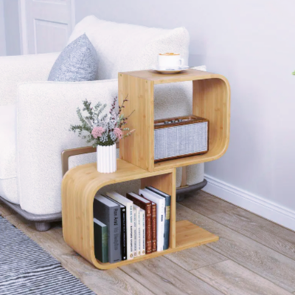 &Eacute;tag&egrave;re design modulable ? Bois clair et courbes douces Meubles