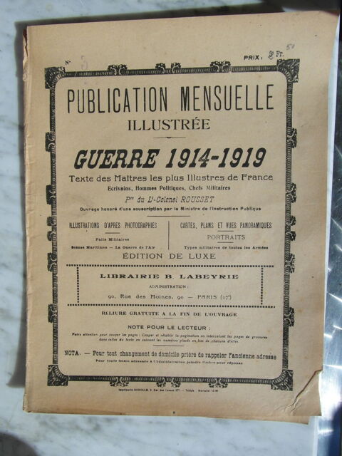 publication mensuelle illustre de la guerre 1914/1918 3 Amnville (57)