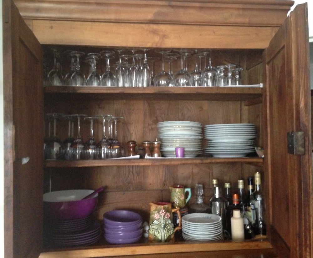 BUFFET ANCIEN DEUX CORPS LOUIS-PHILIPPE EN MERISIER Meubles
