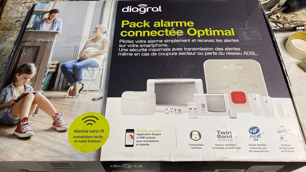 Diagral, Pack Alarme connect&eacute;e optimal DIAG12CSF Bricolage