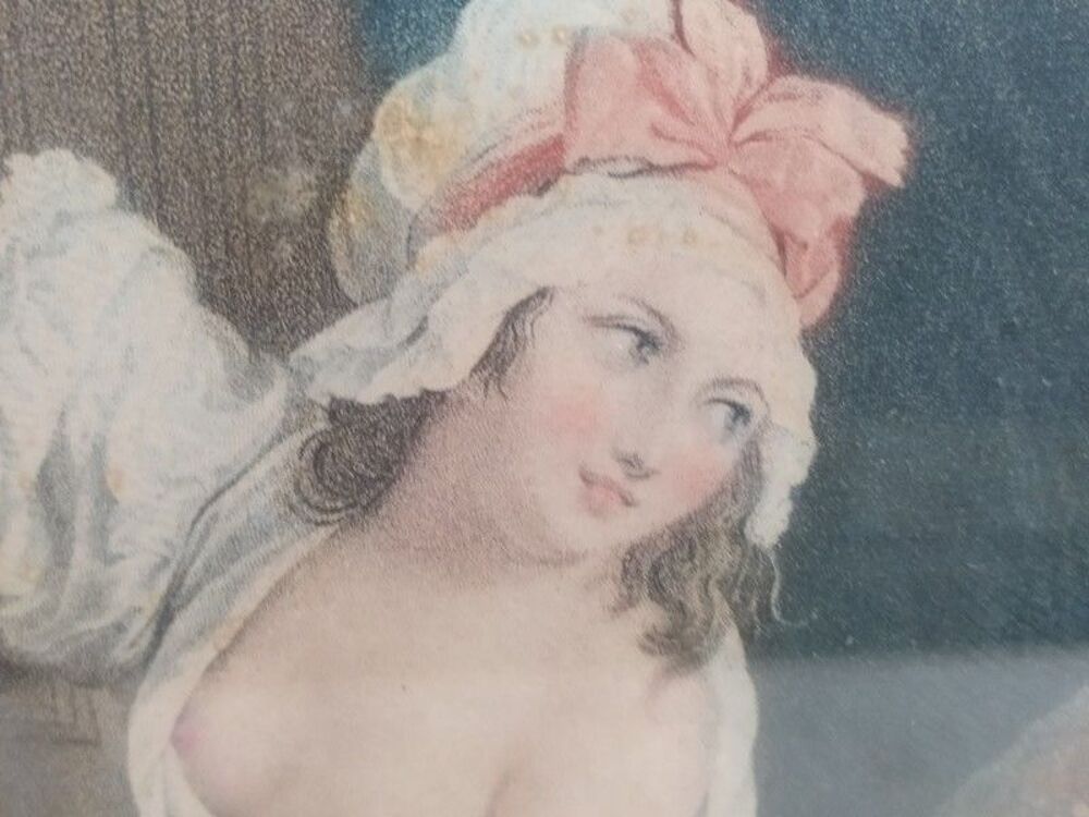 Gravure &Eacute;rotique Alexandre Chaponnier L'Amant XIXe 
