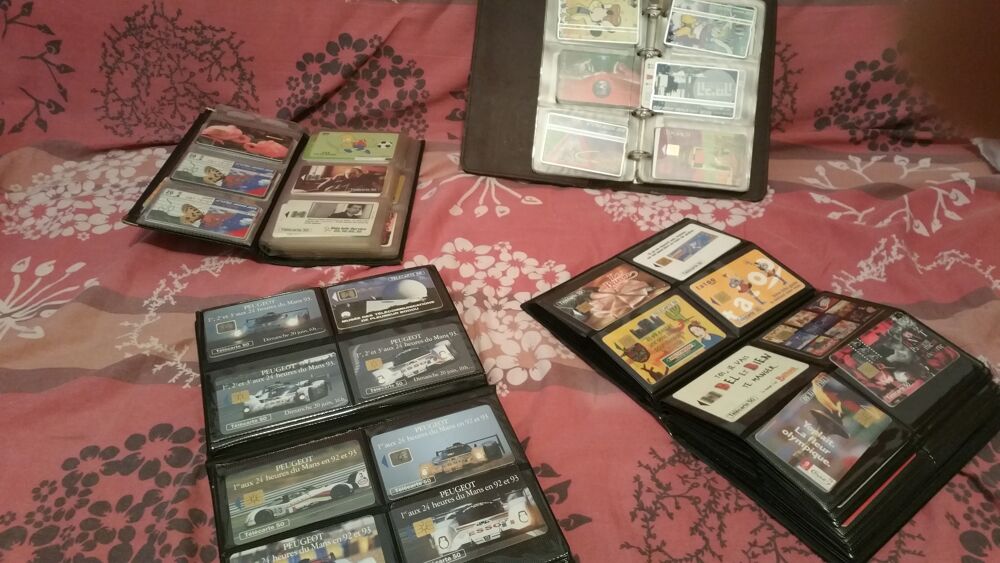4 albums cartes telephone 