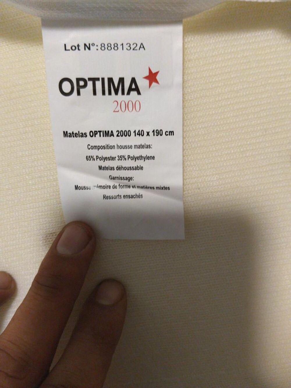 Matelas m&eacute;moire de forme Meubles