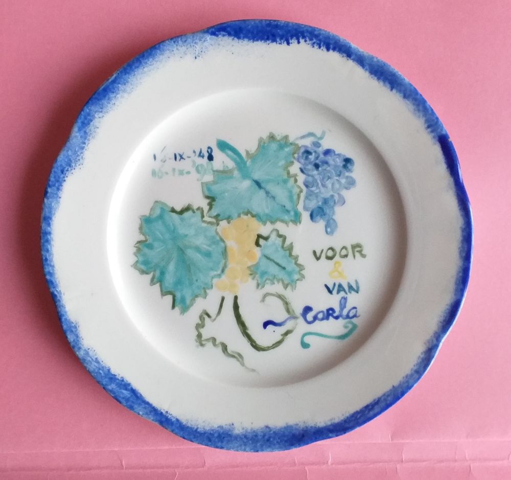  Assiette d&eacute;corative &agrave; d&eacute;cor de vigne 