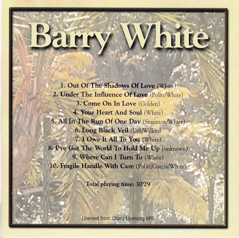 CD Barry White Under The Influence Of Love CD et vinyles