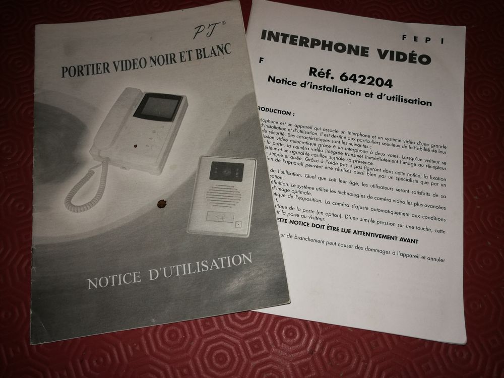 Notice d'installation et d'utilisation interphone vid&eacute;o Livres et BD