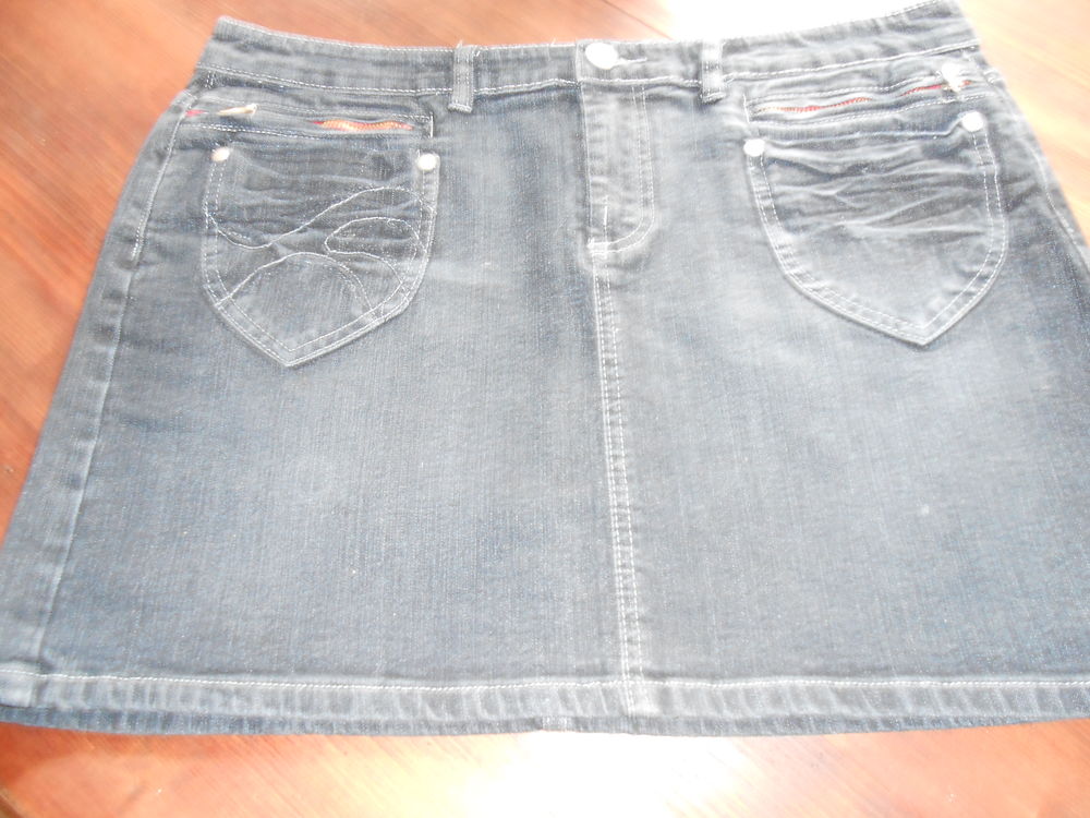 jupe jean noire Vêtements