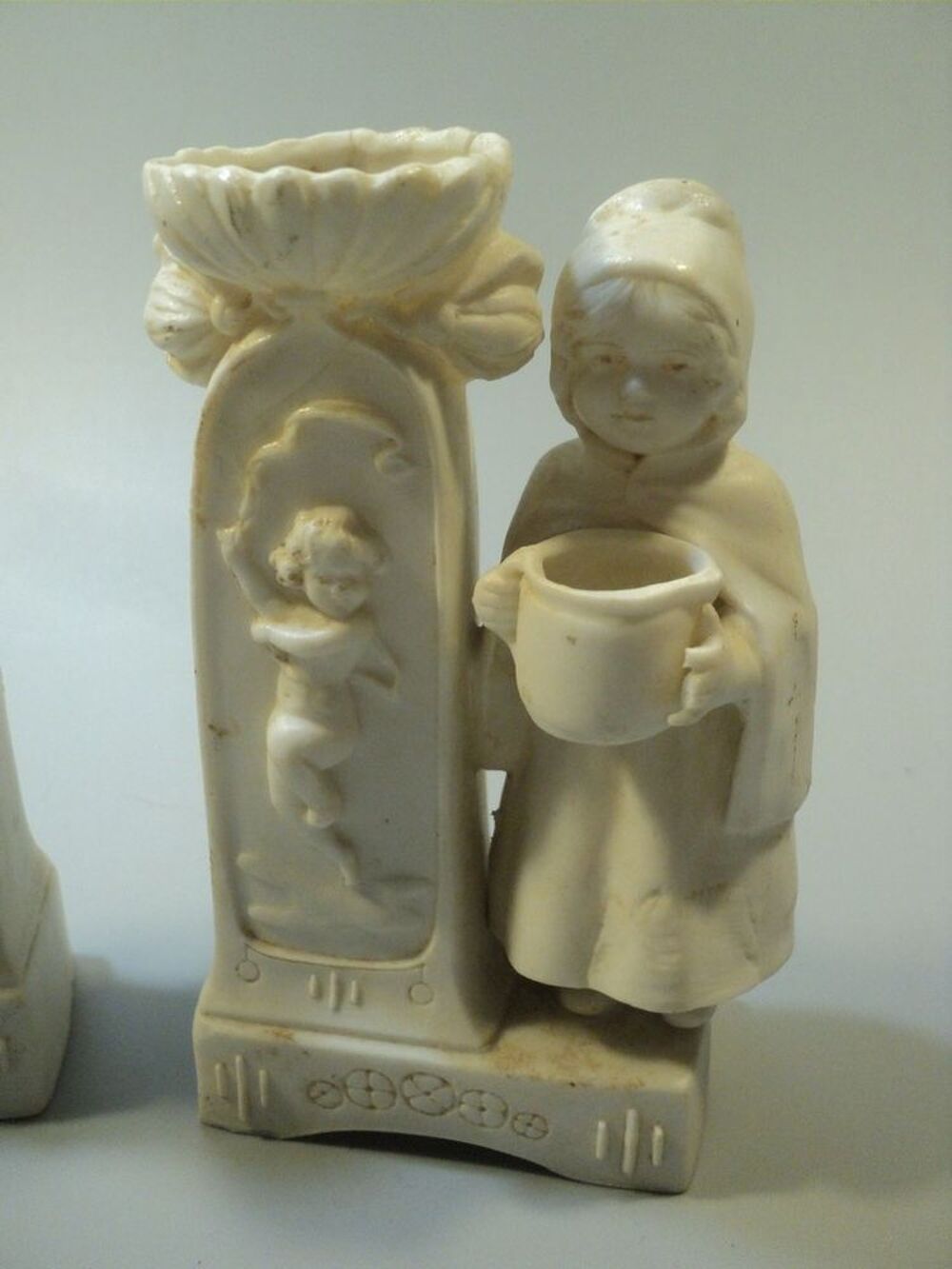Vases Porcelaine Allemande Biscuit Enfants William Goebel 