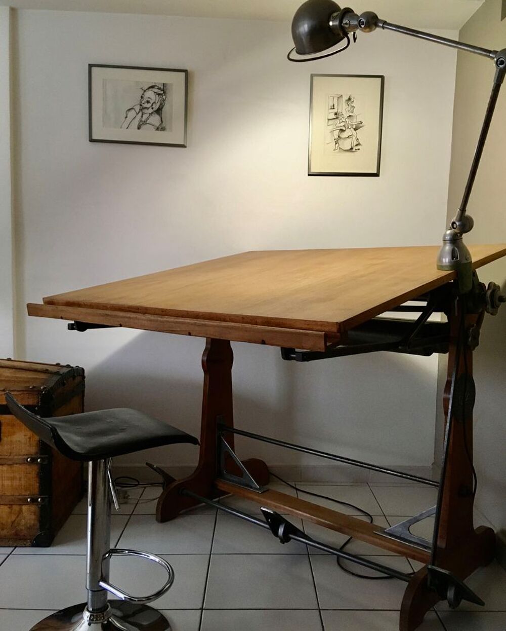 Table Architecte OZA - Ann&eacute;es 50 Meubles