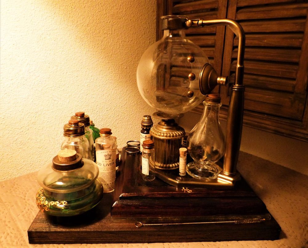 Labo de Curiosit&eacute;s "APOTHECARY EXPERIENCE" Cr&eacute;a. Steampunk Décoration