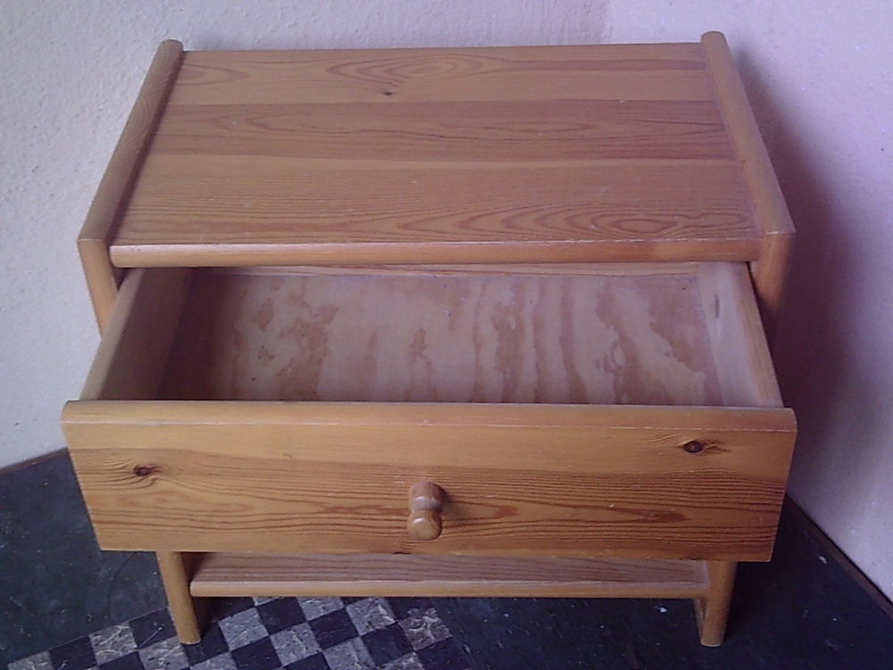 Table de chevet/de nuit en bois 1 tiroir &amp; Lit d'appoint Meubles