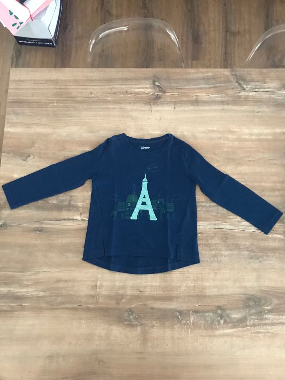 Tee shirt manches longues enfant fille " Vertbaude Vêtements enfants