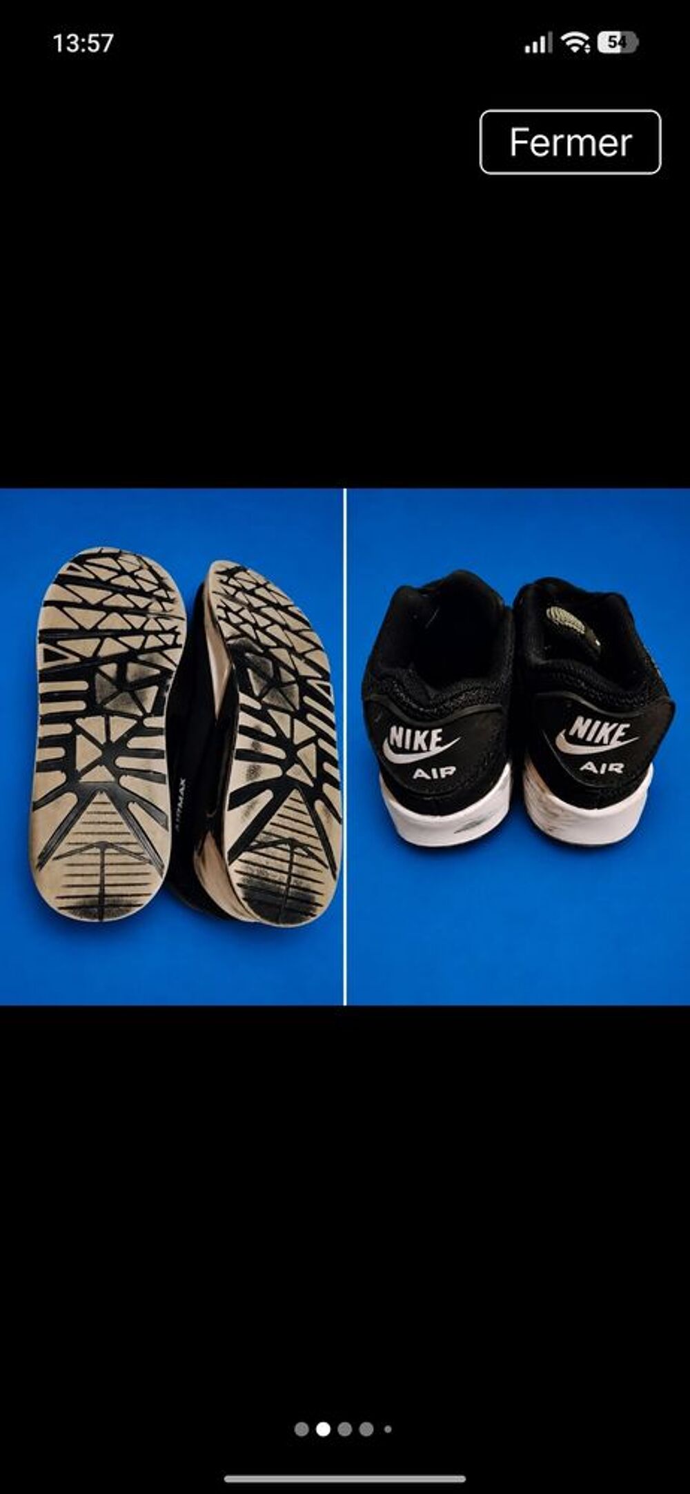 Baskets Nike Air Max kaki et noires taille 38 Chaussures