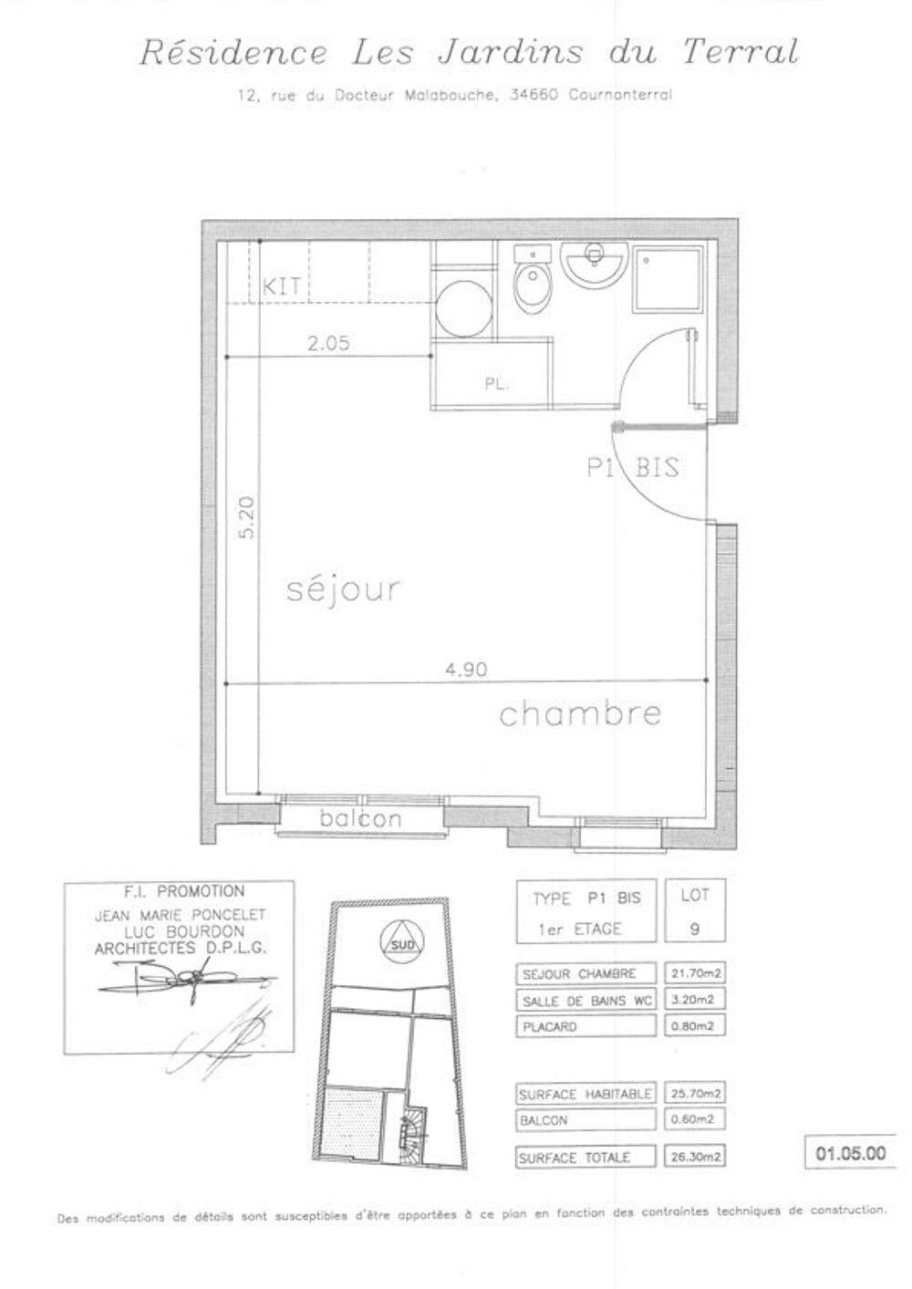 Appartement 1 pièce 25 m² · à Cournonterral · 25 m² · 79 000 €