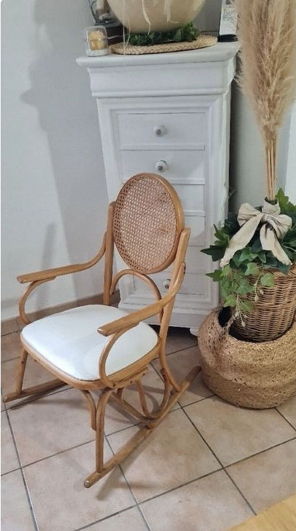 Rocking chair enfant en rotin Mobilier enfants