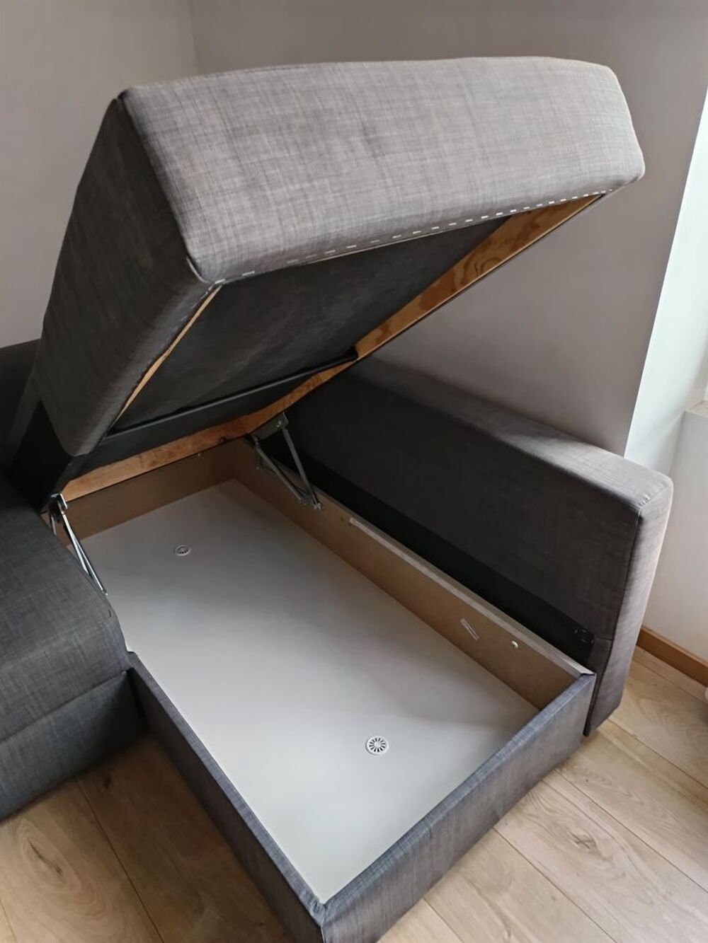 Canap&eacute; convertible angle+rangement, Skiftebo gris fonc&eacute;
Meubles