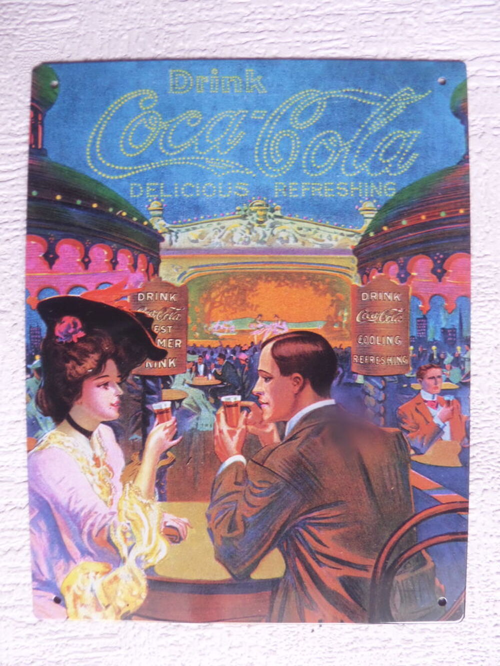 6 plaques publicitaires de COCA COLA 