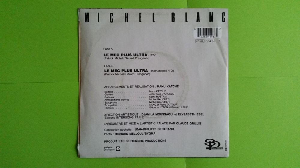 MICHEL BLANC CD et vinyles