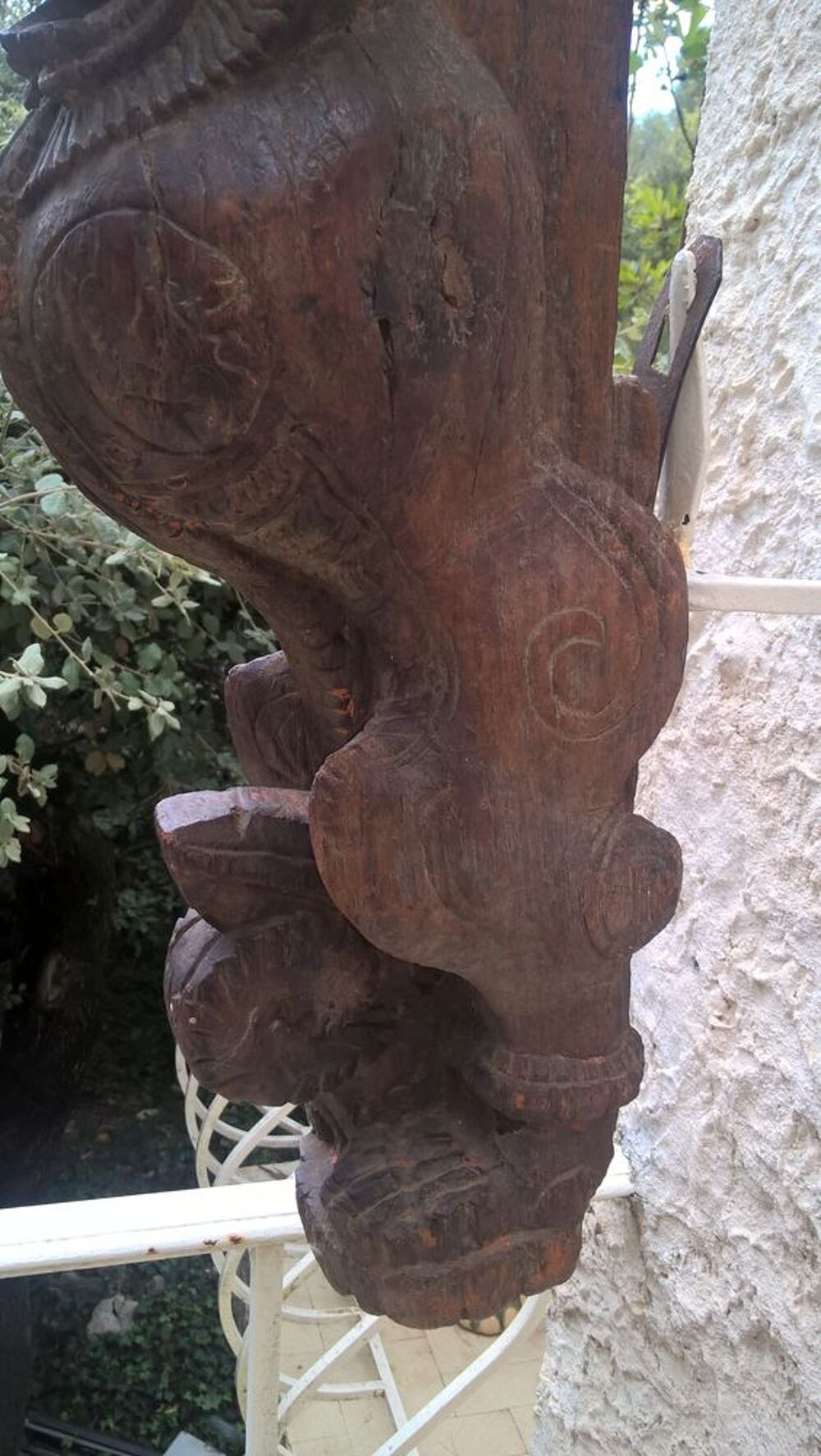 Chien de F&ocirc; ancien en bois 