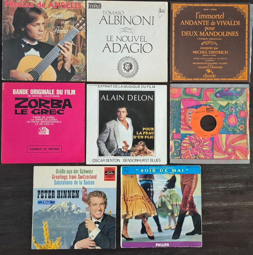 Vinyles 45t vari&eacute;t&eacute; diverses CD et vinyles