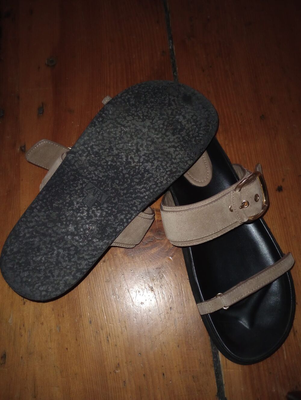 Sandal brune ZARA - Port&eacute;e 1x Chaussures