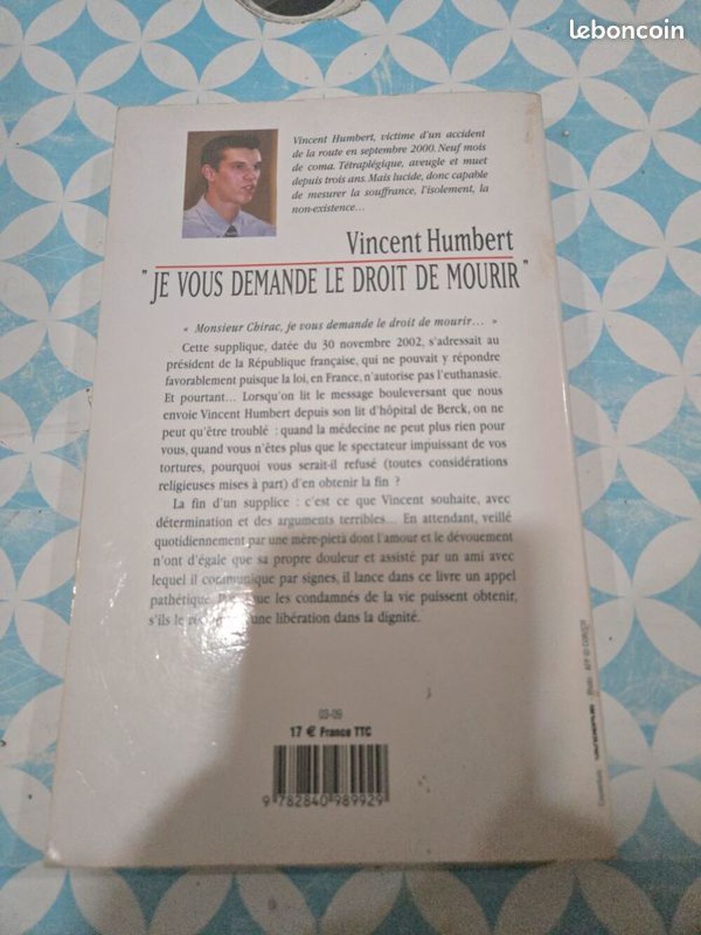 Je vous demande le droit de mourir" Livres et BD