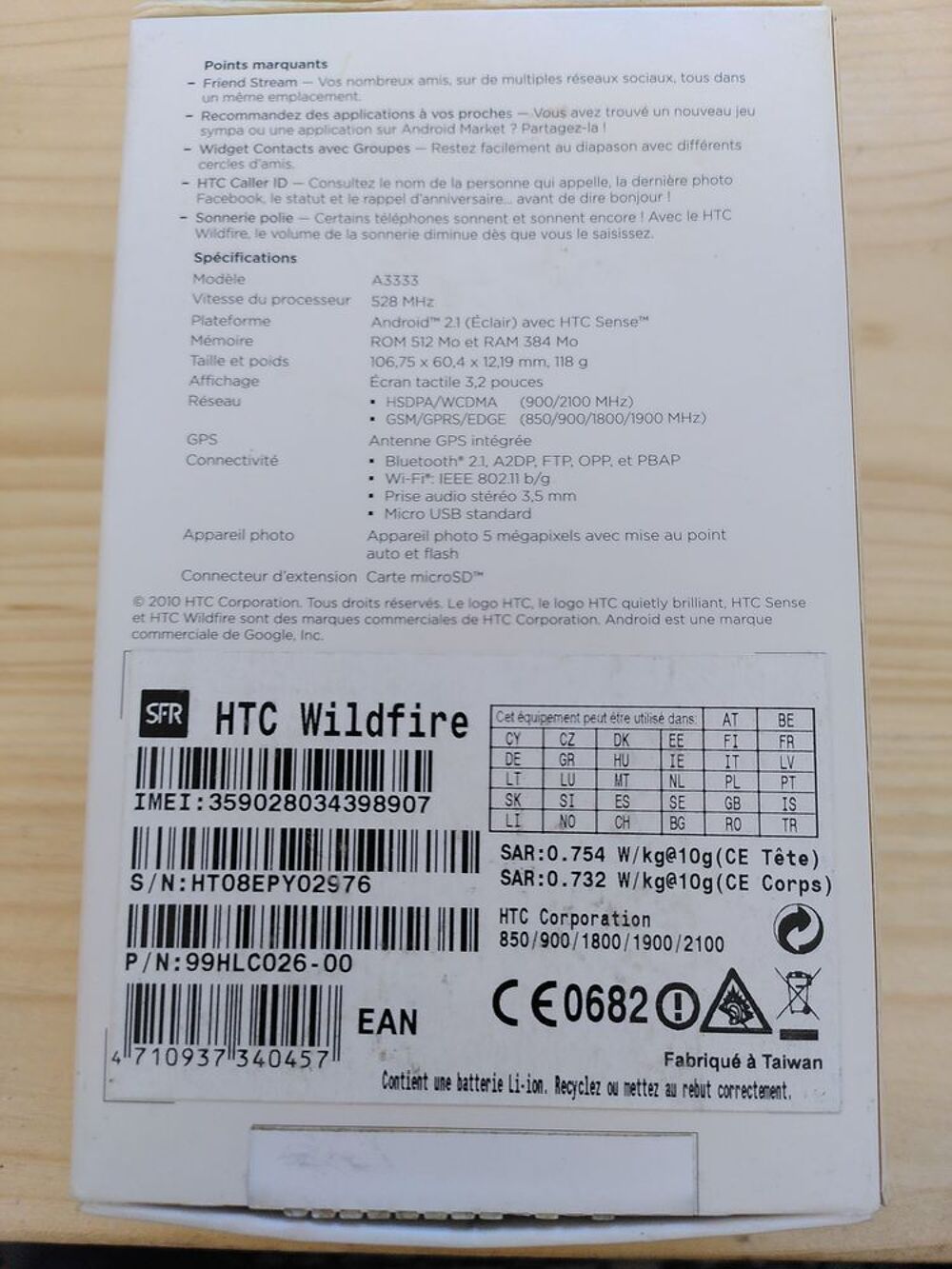 HTC Wildfire A3333/Buzz/G8 - Fonctionnel bo&icirc;te accessoires Téléphones et tablettes