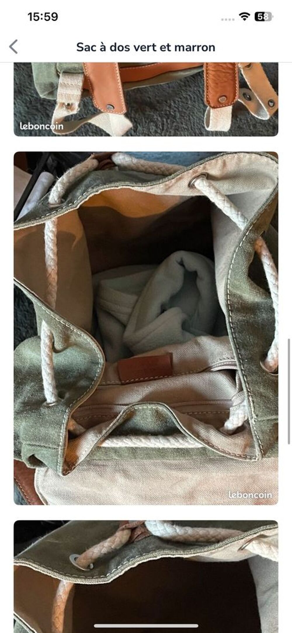 lot Sac &agrave; dos + Sac &agrave; main peux aussi etre vendu separement Maroquinerie
